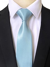 levne Vánoční doplňky-Pánská vánoční saténová kravata, dostupná v několika barvách, ideální pro sváteční večírky a zvláštní příležitosti, polyesterový materiál