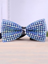 Недорогие Мужские украшения-мужской галстук-бабочка с кристаллами на Рождество, разноцветный, праздничный стиль, с узором из страз и бусин, идеально подходит для праздничных вечеринок и официальных мероприятий