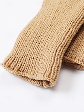 levne Dámské rukavice-Dámské pletené vánoční rukavice – měkký přízový materiál s krajkovým vzorem, dostupné v několika barvách, ideální jako zimní a sváteční dárek