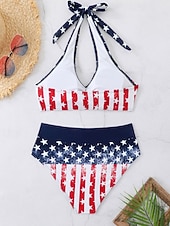 economico Tankini-Per donna Costumi da bagno Due pezzi Birichino Costume da bagno Senza schiena Vacanza Abbigliamento da Spiaggia Floreale All'americana Senza Maniche Costumi da bagno