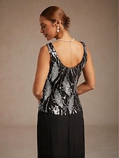  Naisten Camisole Tank Top Kuvitettu Abstrakti Tyylikäs Perus Vapaa-aika Hihaton Tavalliset topit Musta Kesä