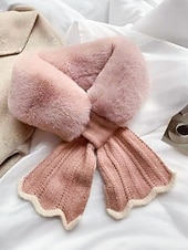 preiswerte Schals für Damen-Weihnachtsschal aus Kunstpelz für Damen – weich und kuschelig, in verschiedenen Farben erhältlich, stilvolles Winteraccessoire für Weihnachtsfeiern, Veranstaltungen im Freien und kaltes Wetter