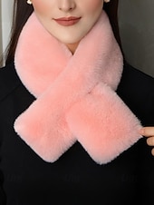 preiswerte Schals für Damen-Unisex-Schal aus Kunstpelz, weiches und warmes Material, vielseitig tragbar, perfekt für Wintermode und als Weihnachtsgeschenk, in verschiedenen Farben erhältlich