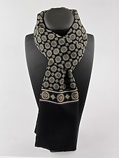 ieftine Cravate și papion pentru bărbați-Eșarfă bărbătească din poliester cu imprimeu floral paisley – design elegant, opțiuni multiple de culoare pentru ocazii formale și casual