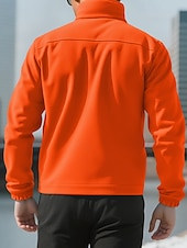 economico Giubbotti e cappotti da uomo-Per uomo Cappotto Invernale Giacca in Pile Giacca Casual All'aperto Quotidiano Calore Termico Tasca Cerniera completa Autunno Inverno Plaid Streetwear Sport e Outdoor Collo alla coreana Regolare