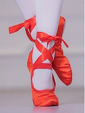 halpa Balettitossut ja -kengät-tyttöjen satiinista valmistetut balettitossut nauharemmillä - nuorten ammattilaisten harjoitteluun tarkoitetut tanssikengät lapsille ja teini-ikäisten balettiharjoitteluun