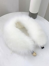 levne Dámské šátky-Dámský vánoční šátek s umělou kožešinou, měkký a útulný, dostupný v červené, bílé a několika dalších barvách – perfektní vánoční dárek