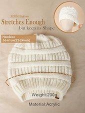 ieftine Pălării de damă-Căciulă tricotată pentru femei – disponibilă în mai multe culori, moale și elastică pentru o potrivire confortabilă, perfectă pentru iarnă și ținute casual.