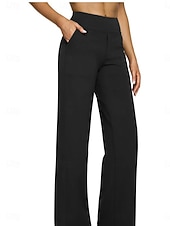 economico Pantaloni a gamba dritta-Per donna Pantaloni Chinos Pantaloni Estivi Pantaloni casual Moda Streetwear Lavoro Lunghezza intera Vita Alta Semplice Tasca Comodità Leggero Morbido Micro-elastico All'aperto Streetwear Ferie