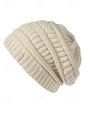 ieftine Pălării de damă-Căciulă tricotată pentru femei – disponibilă în mai multe culori, moale și elastică pentru o potrivire confortabilă, perfectă pentru iarnă și ținute casual.