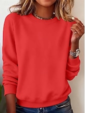 billiga Enkla huvtröjor-Dam Pullover-tröja Mönster Grafisk Ledigt Långärmad Rund hals Vanliga toppar Ledigt Gata Helgdag Ljusblå Svart Vit Gul Mörkrosa Vår Höst Vinter