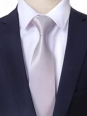 levne Vánoční doplňky-Pánská vánoční saténová kravata, dostupná v několika barvách, ideální pro sváteční večírky a zvláštní příležitosti, polyesterový materiál