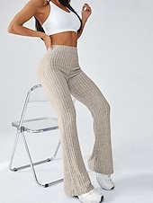 Χαμηλού Κόστους Γιόγκα κολάν &amp; καλσόν-Γυναικεία φωτισμένα κολάν Παντελόνια γυμναστικής Γιόγκα κολάν Έλεγχος κοιλιάς Ψηλή Μέση Αθλητικά Πιλάτες Παντελόνια Φούστες Συμπαγές Χρώμα Μαύρο Καφέ Γκρίζο Αθλητισμός Ρούχα Γυμναστικής