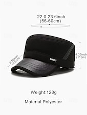 Χαμηλού Κόστους Ανδρικά καπέλα-Ανδρικό χειμερινό καπέλο από πολυεστέρα με πτυσσόμενα αυτιά, κομψό και ζεστό, ιδανικό για κρύο καιρό σε εξωτερικούς χώρους