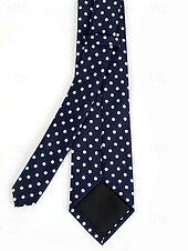 billiga Herrslipsar &amp;amp; flugor-herrslips i polyester, prickigt mönster, flera färger, perfekt för jul och formella tillfällen