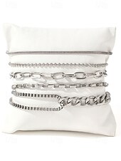 abordables Pulsera de mujer-Conjunto de pulseras navideñas de aleación para mujer: elegantes y con estilo, con múltiples diseños en oro y plata, perfectas para regalos navideños y ocasiones festivas.