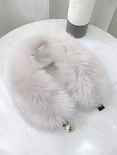 levne Dámské šátky-Dámský vánoční šátek s umělou kožešinou, měkký a útulný, dostupný v červené, bílé a několika dalších barvách – perfektní vánoční dárek