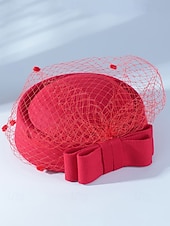 Недорогие Рождественские аксессуары-женская рождественская шапка из искусственной шерсти, с бантом и сеткой, несколько цветов для праздничных мероприятий, идеально подходит для торжеств и зимней моды