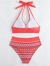 economico Tankini-Per donna Costumi da bagno Due pezzi Birichino Costume da bagno Senza schiena Vacanza Abbigliamento da Spiaggia Floreale All'americana Senza Maniche Costumi da bagno