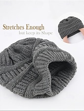 ieftine Pălării de damă-Căciulă tricotată pentru femei – disponibilă în mai multe culori, moale și elastică pentru o potrivire confortabilă, perfectă pentru iarnă și ținute casual.
