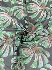 tanie 3-częściowy zestaw bikini-Damskie Stroje kąpielowe Bikini Trzyczęściowy Krótkie spodnie Kostium kąpielowy Szczupła Odkryte plecy Urlop Stroje plażowe Kwiaty Liście W serek Bez rękawów Kostiumy kąpielowe