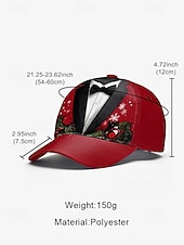 abordables Chapeaux pour femmes-Casquette de smoking de Noël pour homme - matière polyester, motifs variés sur le thème des fêtes, idéale pour les soirées festives, les sorties décontractées et les célébrations de fin d'année.