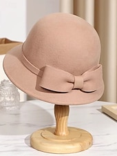 voordelige Dameshoeden-Polyester clochehoed voor dames met strik, elegant en stijlvol, verkrijgbaar in meerdere kleuren, perfect voor casual en formele gelegenheden