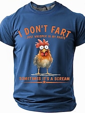  Férfi Kakas Vicces szleng Póló Rövid ujjú póló 3D nyomtatás Terített nyak Ing Divat Napi Napi Utca Medence Fekete Lóhere Nyár Tavasz Ruházat S M L XL XXL XXXL