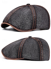 baratos Chapéus Masculinos-Boné masculino de algodão jeans - estilo clássico vintage, respirável e confortável, ideal para uso casual e atividades ao ar livre.