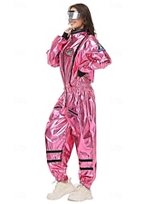 halpa Ammatti ja univormupuvut-Hieno puku Jumpsuit-trikoot Univormu Astronautti Galaxy-tyttö Cosplay-asu Metalli Aikuisten Naisten Halloween Karnevaali Juhla Suoritus Pukeudu