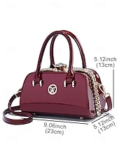 economico Borsette e borse tote-elegante borsa da sera da donna in pelle verniciata, decorata con cristalli, disponibile in rosso e blu navy, perfetta per feste formali e celebrazioni festive