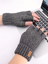 Χαμηλού Κόστους Ανδρικά γάντια-Ανδρικά γάντια χωρίς δάχτυλα - άνετο πλεκτό σχέδιο, πολλά χρώματα, ζεστό και κομψό χειμερινό αξεσουάρ για καθημερινή χρήση, γραφείο και υπαίθριες δραστηριότητες