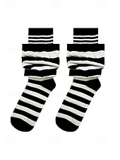 levne Dámské ponožky-Dámské bavlněné dvouvrstvé volné ponožky – stylový pruhovaný design, měkké a pohodlné – ideální pro běžné nošení a pohodlné nošení