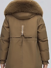 economico Capispalla da donna-Per donna Giacca imbottita Giacca in Pile Cappotto in Pelliccia Sintetica Caldo Confortevole Cerniera Bottoni Collo in Pelliccia Casual Semplice Vacanza Streetwear Abbigliamento quotidiano Uscire