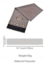 ieftine Cravate și papion pentru bărbați-Eșarfă bărbătească din poliester cu imprimeu floral paisley – design elegant, opțiuni multiple de culoare pentru ocazii formale și casual