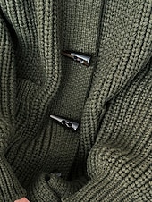 Недорогие свитшоты-Женский свитер, кардиган, шерстяная смесь, винтажный, повседневный, водолазка-хомутик, трикотажный, с длинным рукавом, обычный, трикотажный, повседневный, оливково-зеленый, темно-синий, осень-зима