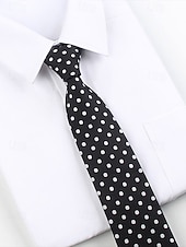 billiga Herrslipsar &amp;amp; flugor-herrslips i polyester, prickigt mönster, flera färger, perfekt för jul och formella tillfällen