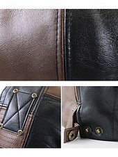 preiswerte Herrenhüte-Herren-Schiebermütze aus Kunstleder, gestepptes Design mit dreieckigen Akzenten, in verschiedenen Farben erhältlich, stylisch und warm für Winter und Freizeit