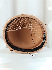 Недорогие Рождественские аксессуары-женская рождественская шапка из искусственной шерсти, с бантом и сеткой, несколько цветов для праздничных мероприятий, идеально подходит для торжеств и зимней моды