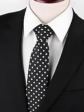 billiga Herrslipsar &amp;amp; flugor-herrslips i polyester, prickigt mönster, flera färger, perfekt för jul och formella tillfällen