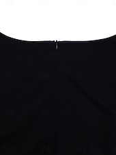 رخيصةأون فستان ميدي أسود-نسائي فستان ميدي فستان اسود فستان الحفلة أنيق موضة الحديث المكتب حفلة كوكتيل عادي سهل كم قصير V رقبة أزرق أسود أحمر أخضر الربيع الخريف الشتاء