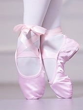 halpa Balettitossut ja -kengät-tyttöjen satiinista valmistetut balettitossut nauharemmillä - nuorten ammattilaisten harjoitteluun tarkoitetut tanssikengät lapsille ja teini-ikäisten balettiharjoitteluun