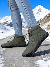 economico Stivali di neve e inverno-scarpe da trekking sulla neve impermeabili da donna con calzata larga – scarpe invernali calde e antiscivolo per passeggiate sulla neve, trekking, campeggio e viaggi con tempo freddo