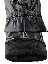 halpa Miesten käsineet-Miesten lampaannahkakäsineet - vedenpitävät, fleecevuoratut lämpimänä, tyylikkäät ja käytännölliset talviulkona käytettäväksi