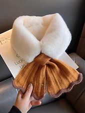 preiswerte Schals für Damen-Weihnachtsschal aus Kunstpelz für Damen – weich und kuschelig, in verschiedenen Farben erhältlich, stilvolles Winteraccessoire für Weihnachtsfeiern, Veranstaltungen im Freien und kaltes Wetter