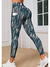 abordables polainas 3d-Mujer mallas de pilates Pantalones de fitness Leggings casuales Bolsillos Impuesto de timbre Retazos Pilates Gimnasio Entrenamiento de gimnasio Pantalones Mallas Leggings Leggings Leopardo Gradiente