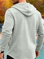 economico Giubbotti e cappotti da uomo-Per uomo Giacca Leggera Giacca Casual Giacca con Cappuccio All'aperto Quotidiano Doppiopetto Primavera Autunno Semplice Streetwear Quotidiano Con Cappuccio Regolare Blu Nero Verde chiaro Rosso Cachi