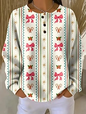 economico Felpe a Strisce e Geometriche-Per donna Felpa Pullover Geometrico Astratto Casual Manica Lunga Girocollo Top Regolari Blu Nero Bianco Giallo Rosa Primavera Autunno