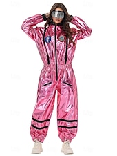 halpa Ammatti ja univormupuvut-Hieno puku Jumpsuit-trikoot Univormu Astronautti Galaxy-tyttö Cosplay-asu Metalli Aikuisten Naisten Halloween Karnevaali Juhla Suoritus Pukeudu