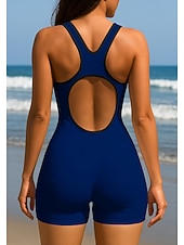 abordables Rash Guards de Una Pieza-Mujer Camiseta Protección Solar Surf Traje de surf de una pieza Traje de baño Tropical Bloqueo de color Cerrar con sujetador incorporado Acolchado extraíble Protección solar UV UPF50+ Utra ligero (UL)